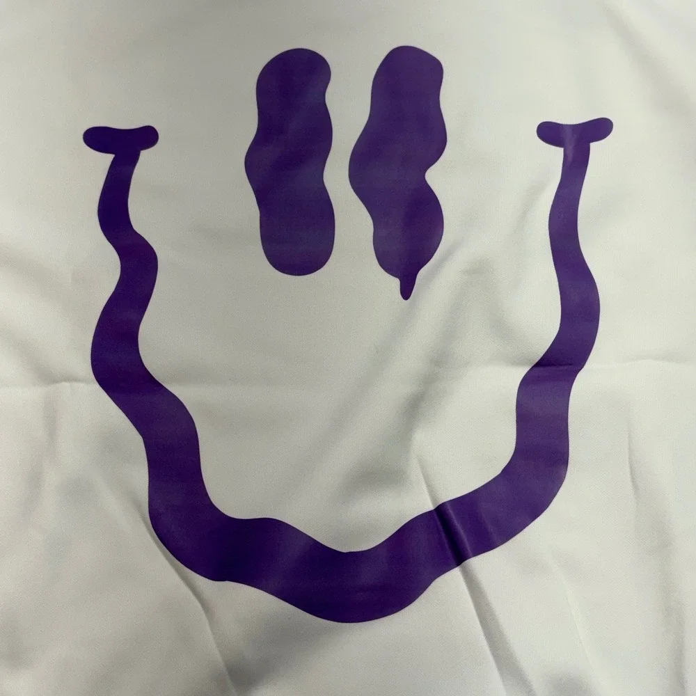 Burandoeno Sweatshirt Mens Size M White Purple Script Logo Excellent Streetwear‎